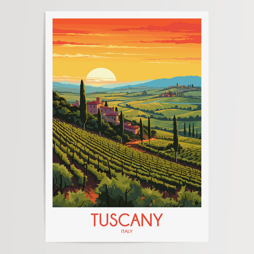 Tuscany Scenic Landscape Art