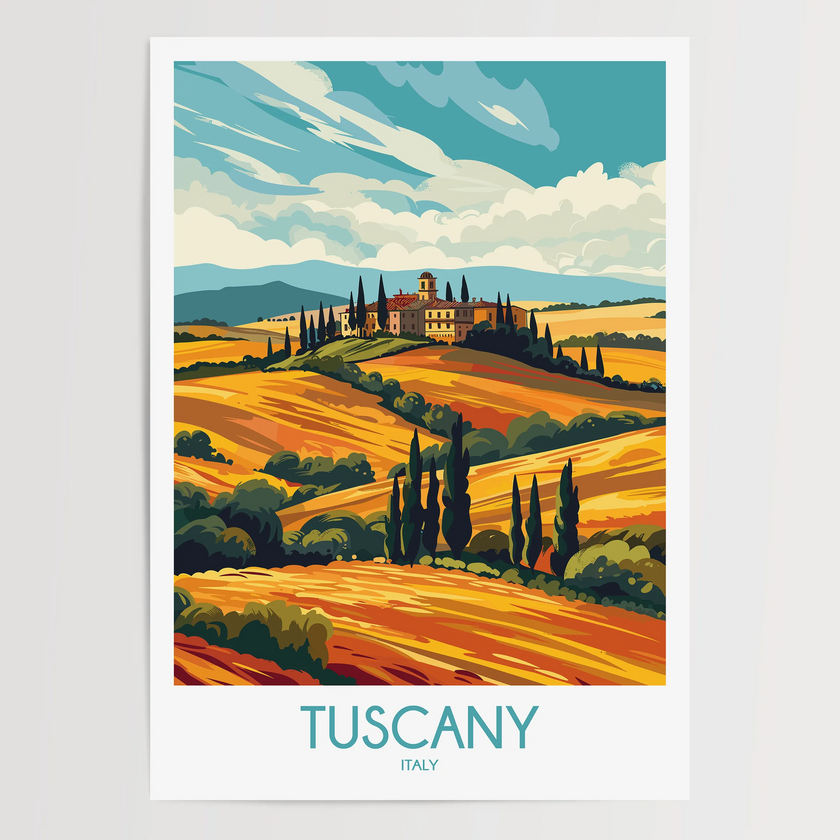 Tuscany Scenic Landscape Art