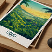Ubud Retro Travel Illustration