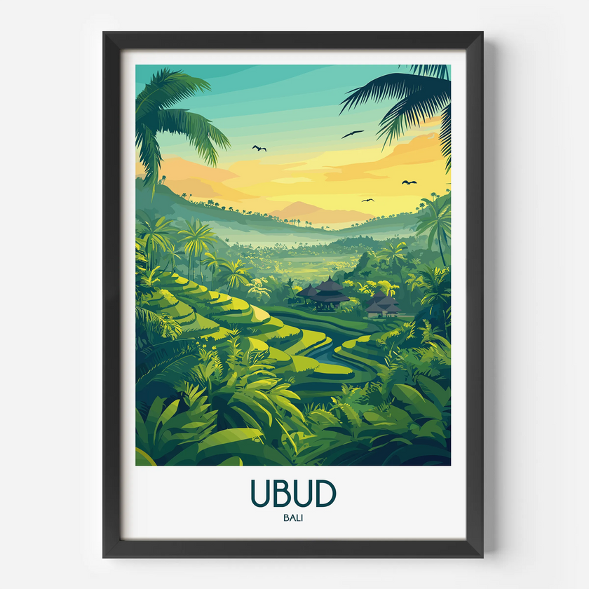 Ubud Vintage Style Print