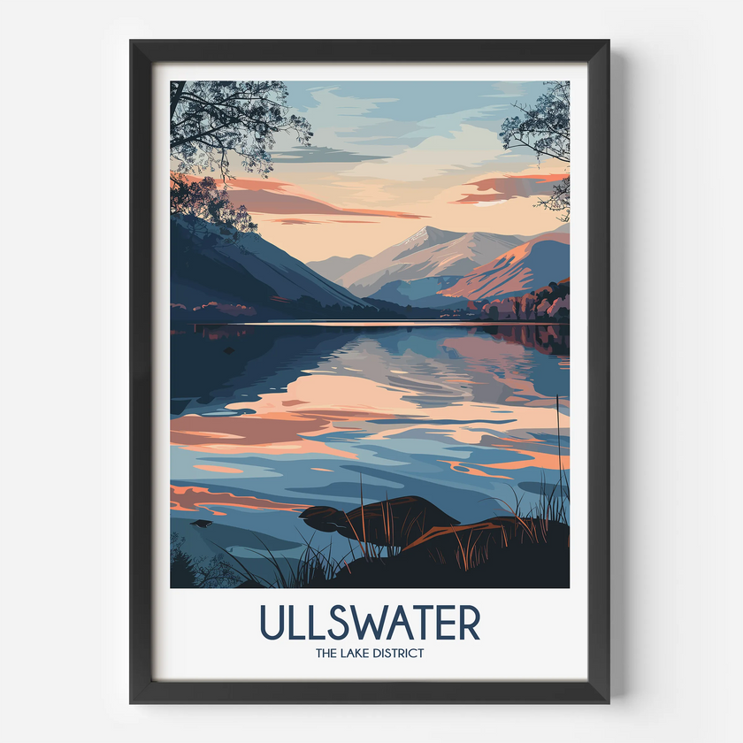 Ullswater Modern Travel Poster