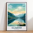 Ullswater Retro Travel Illustration