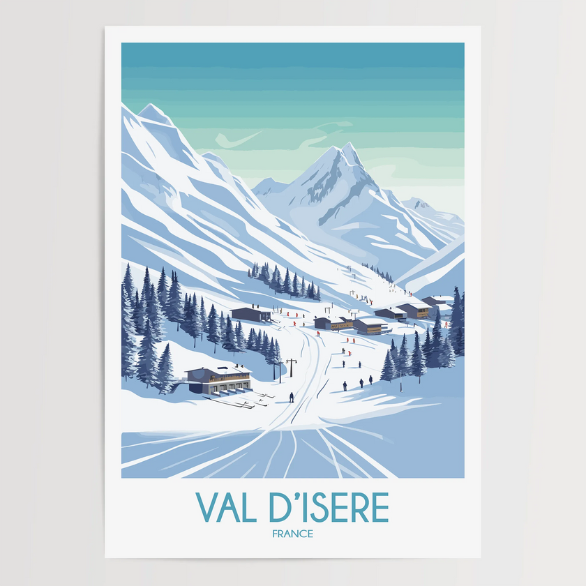 Val D'Isere Destination Art Gift