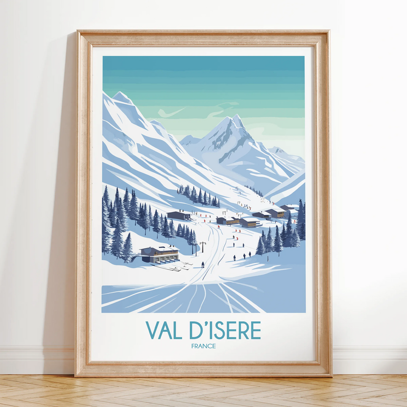 Val D'Isere Minimalist Wall Art