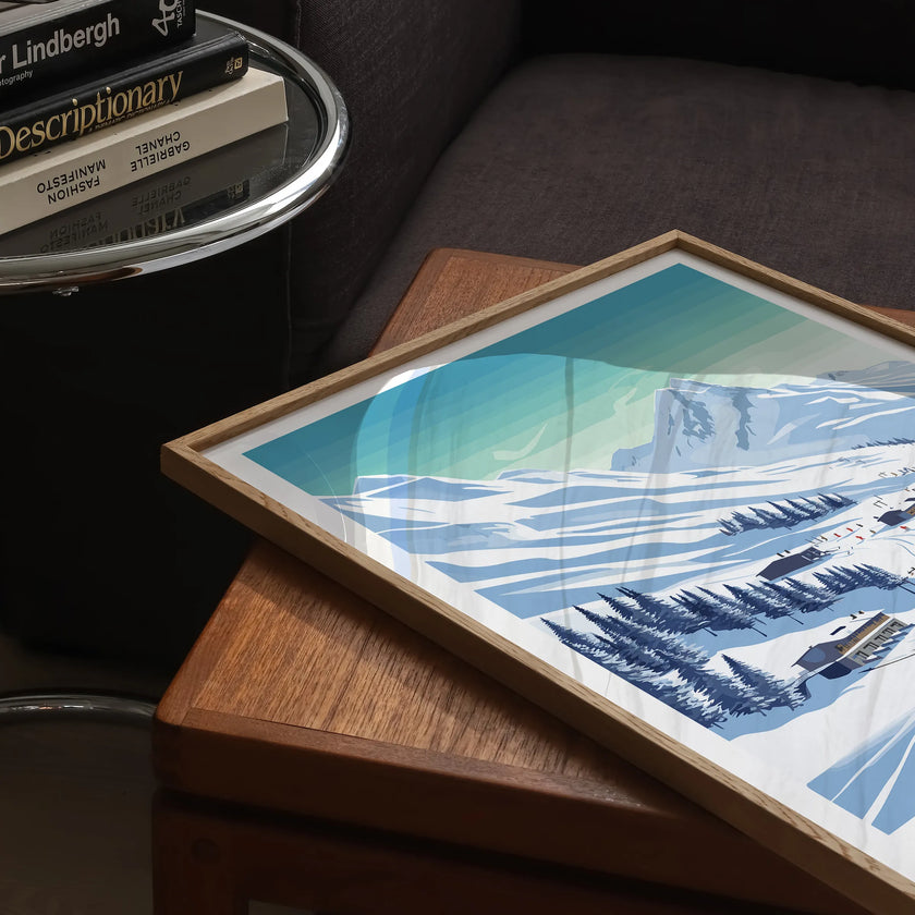 Val D'Isere Modern Travel Poster