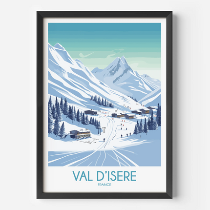 Val D'Isere Modern Travel Poster