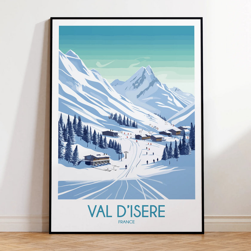 Val D'Isere Souvenir Poster Print