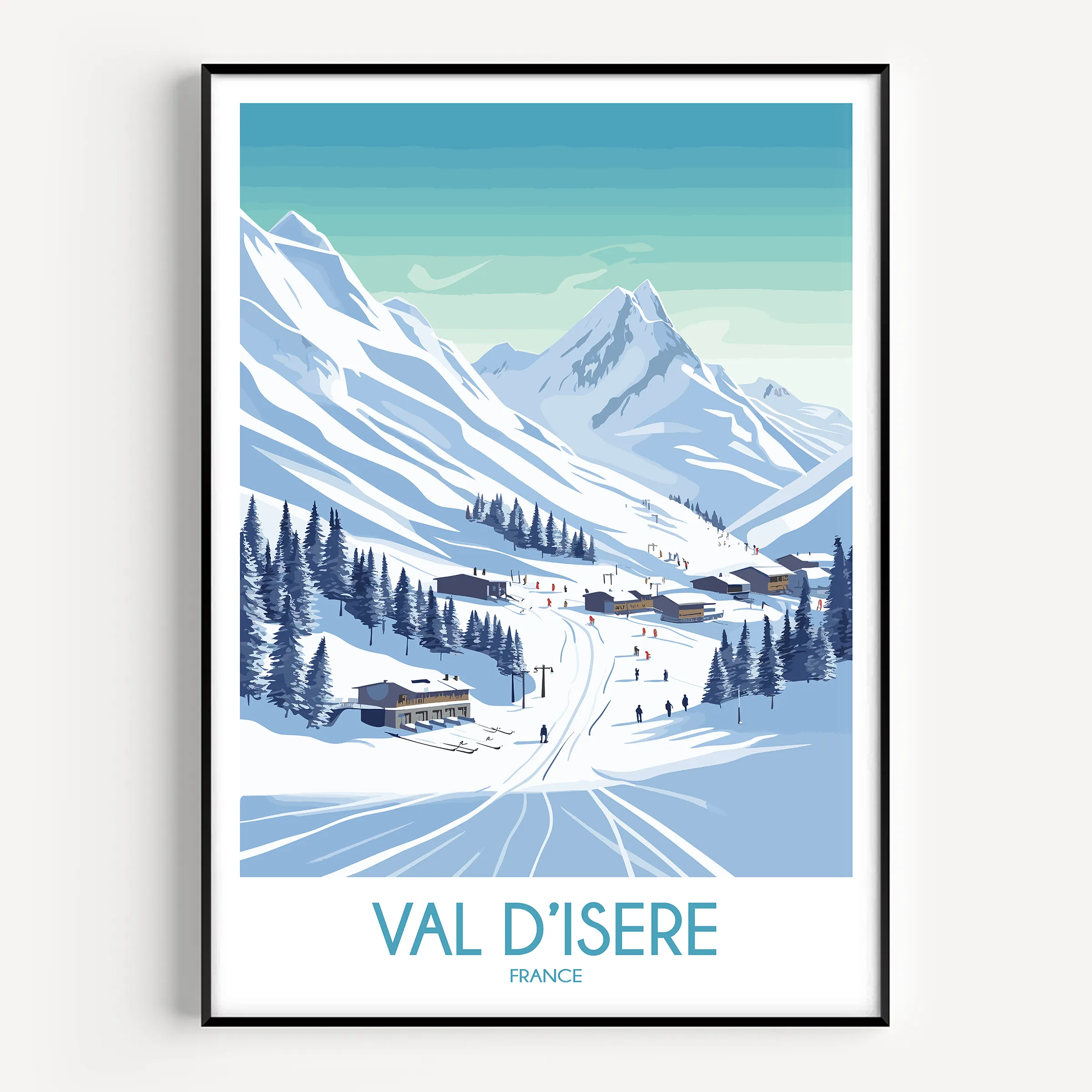 Val D'Isere Vintage Style Print
