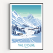 Val D'Isere Vintage Style Print