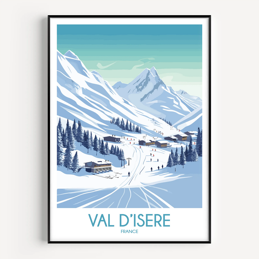 Val D'Isere Vintage Style Print