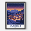 Val Thorens Modern Travel Poster