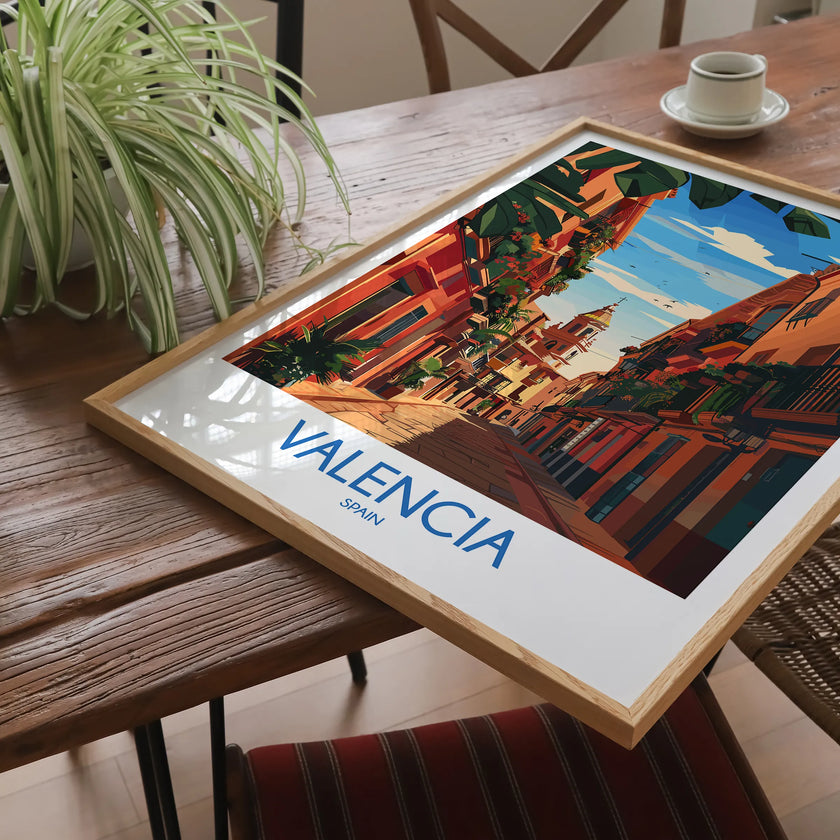 Valencia Modern Travel Poster