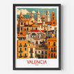 Valencia Modern Travel Poster