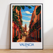 Valencia Retro Travel Illustration