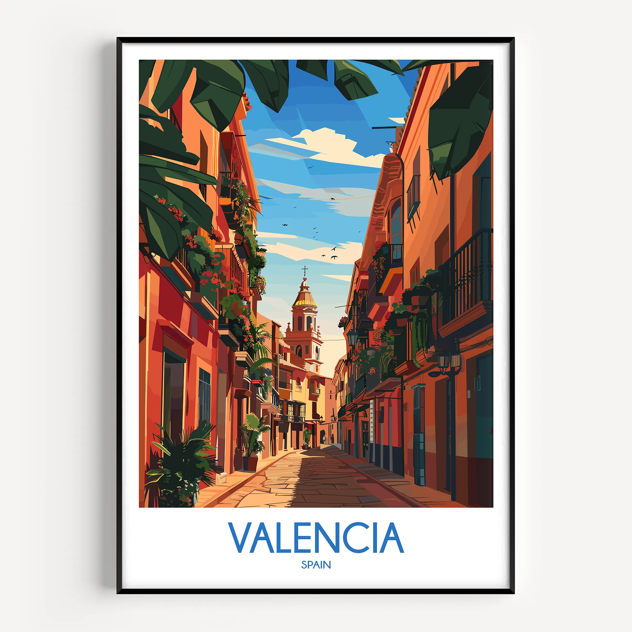 Valencia Vintage Style Print