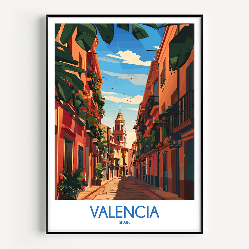 Valencia Vintage Style Print