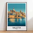 Valletta Modern Travel Poster