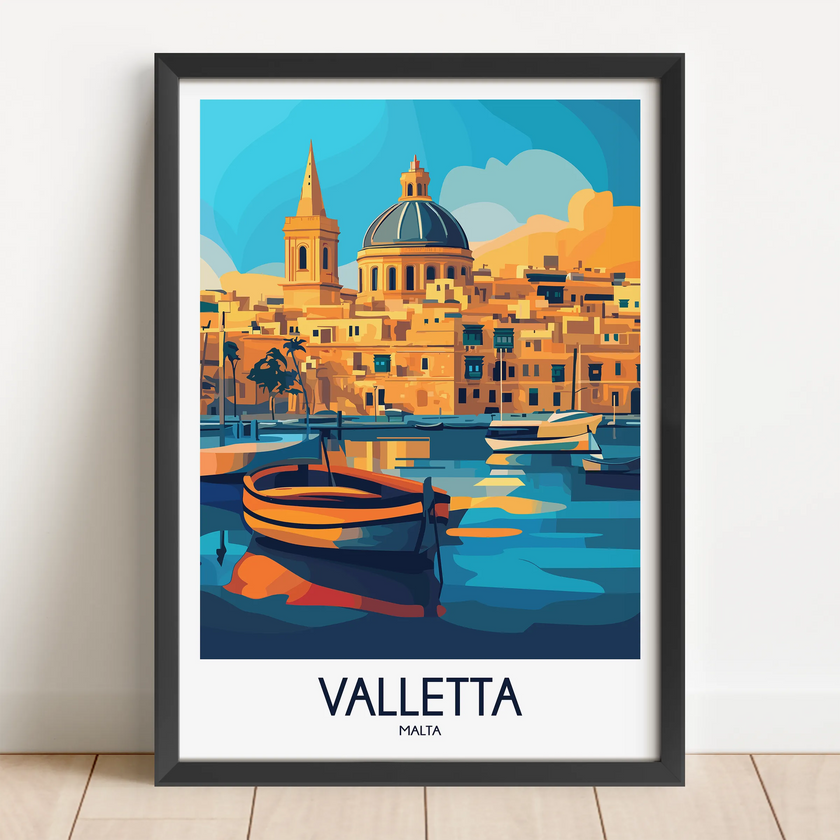 Valletta Vintage Style Print