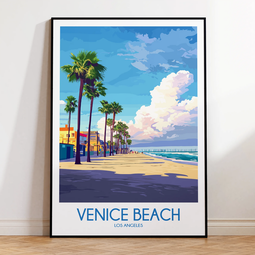 Venice Beach Modern Travel Poster