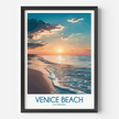 Venice Beach Retro Travel Illustration