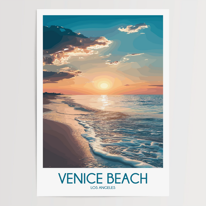 Venice Beach Scenic Landscape Art