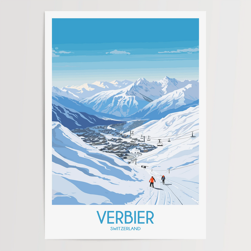 Verbier Modern Travel Poster