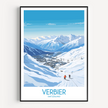 Verbier Retro Travel Illustration
