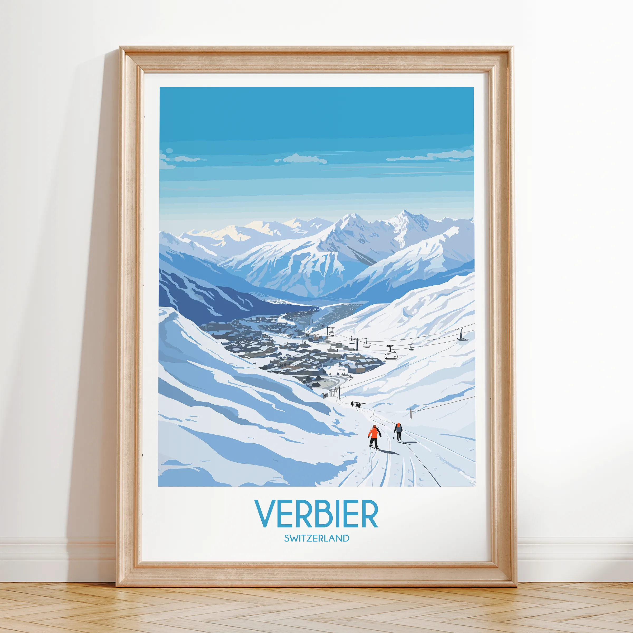 Verbier Vintage Style Print