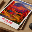 Vermont Retro Travel Illustration
