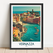 Vernazza Scenic Landscape Art