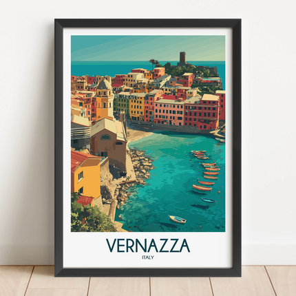 Vernazza Scenic Landscape Art