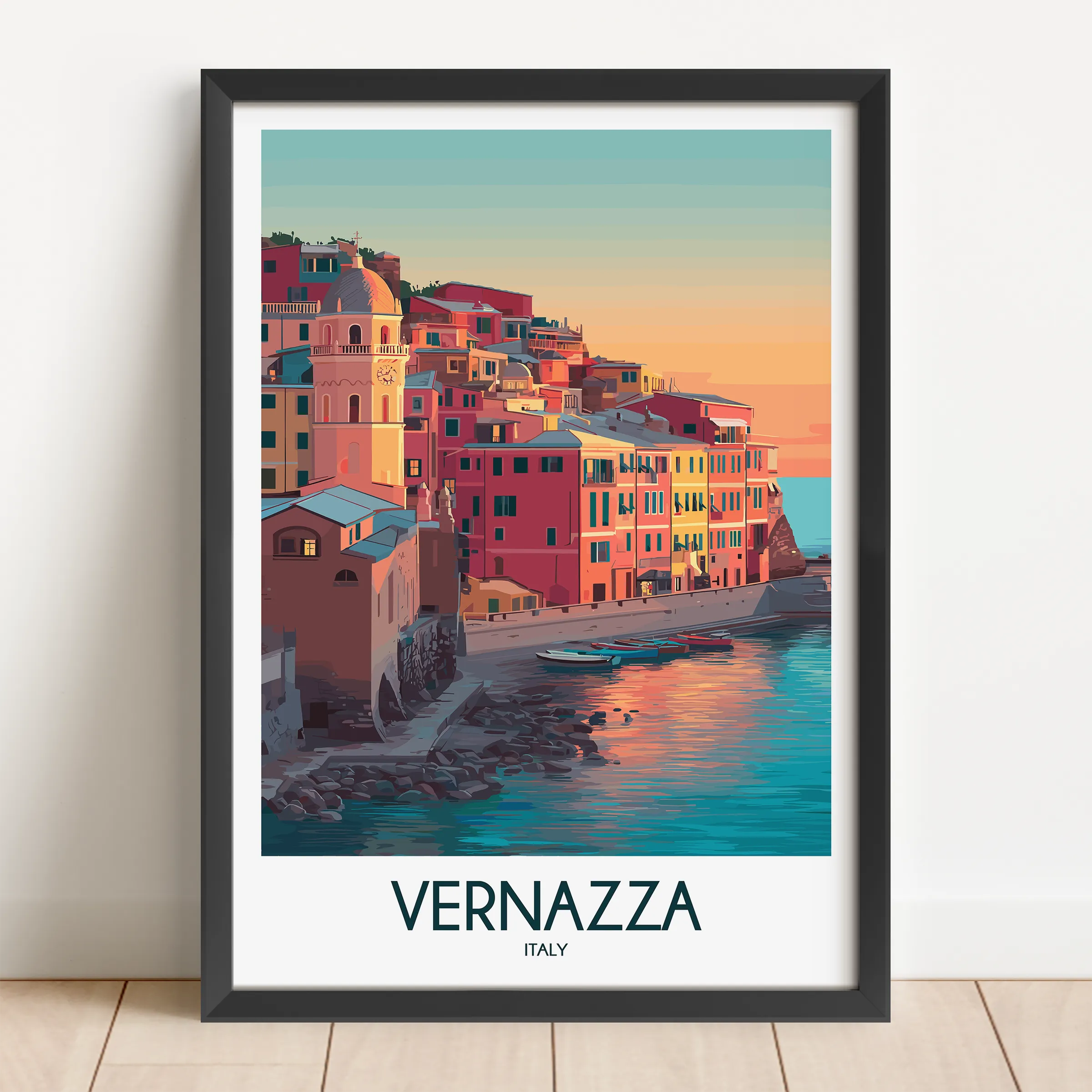 Vernazza Vintage Style Print