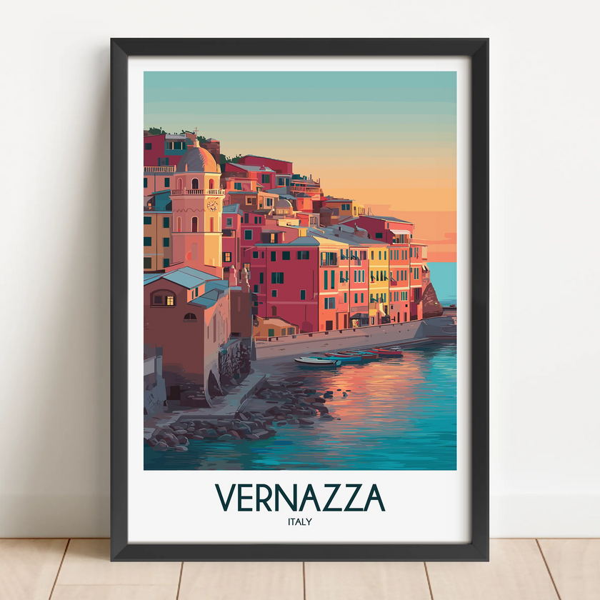 Vernazza Vintage Style Print