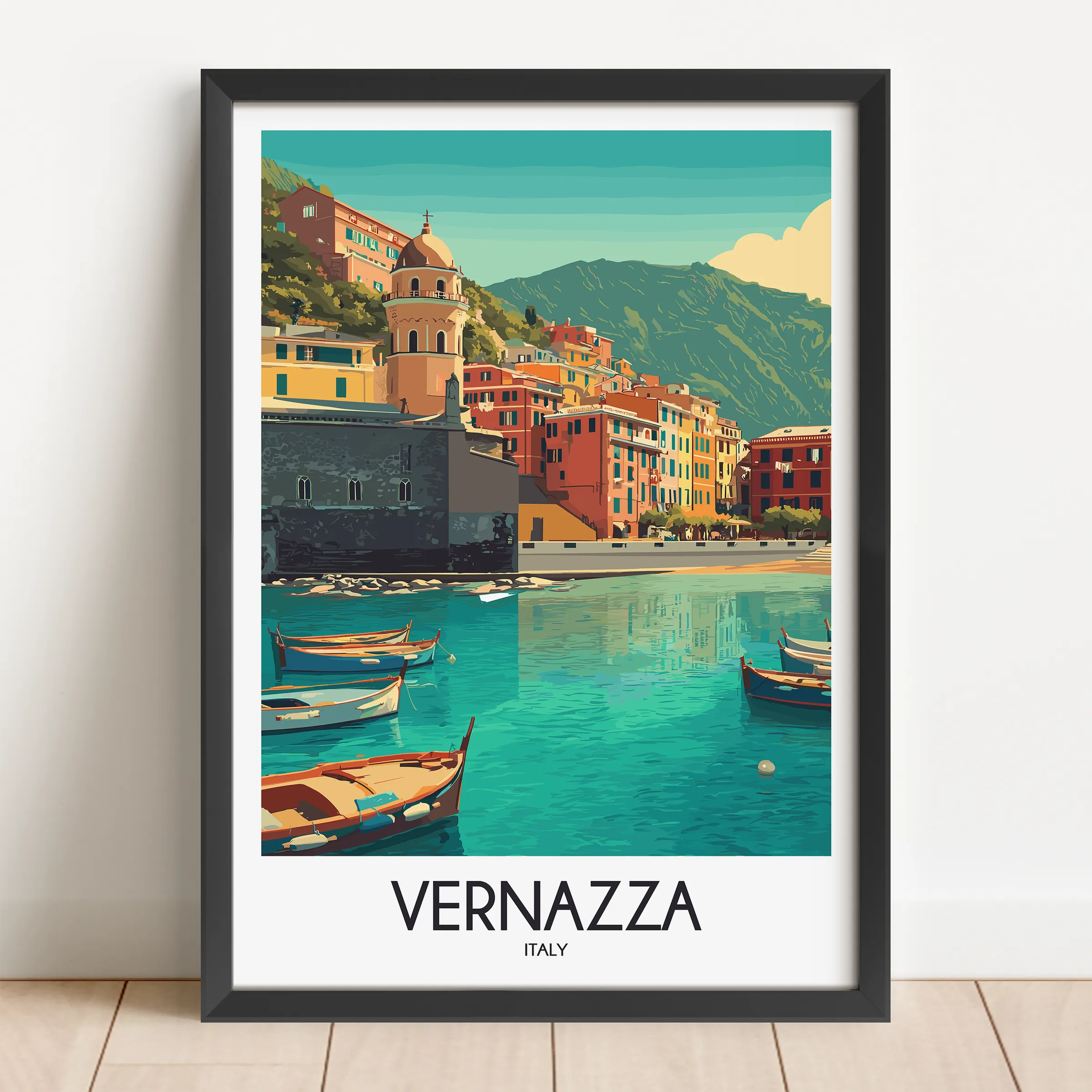 Vernazza Vintage Style Print