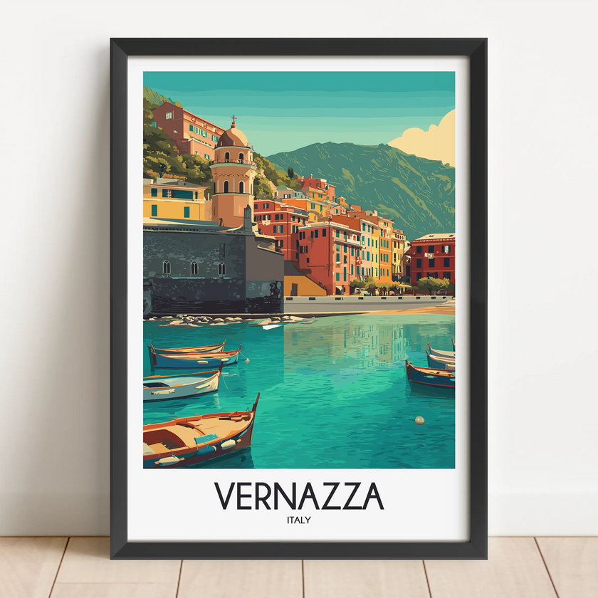 Vernazza Vintage Style Print