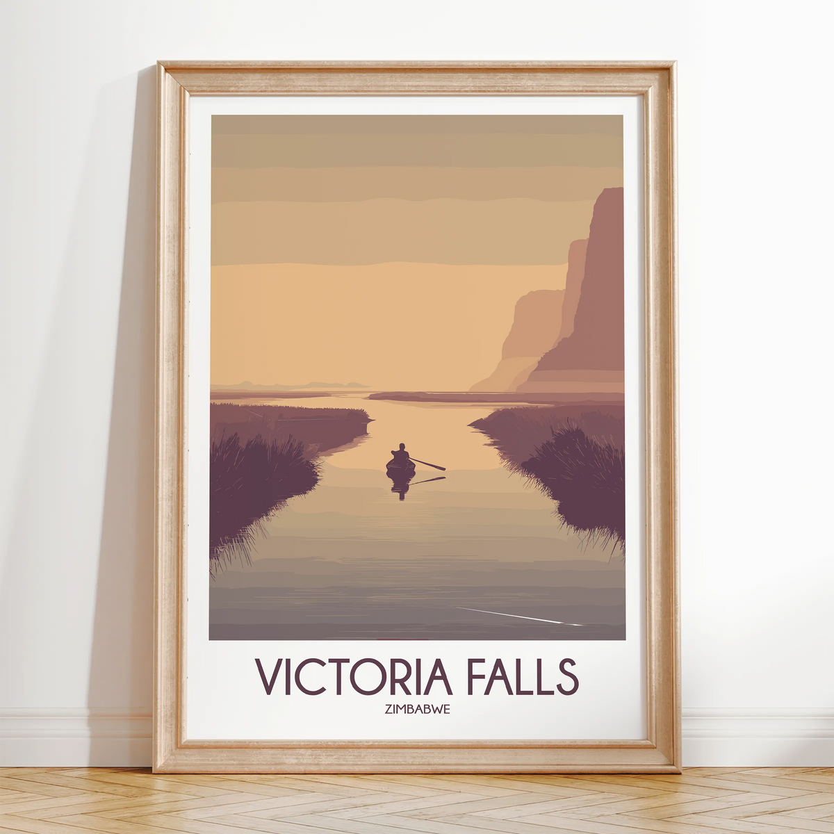 Victoria Falls Modern Travel Poster