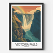 Victoria Falls Vintage Style Print