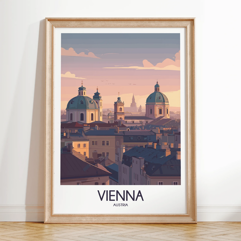 Vienna Retro Travel Illustration