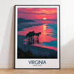Virginia Souvenir Poster Print