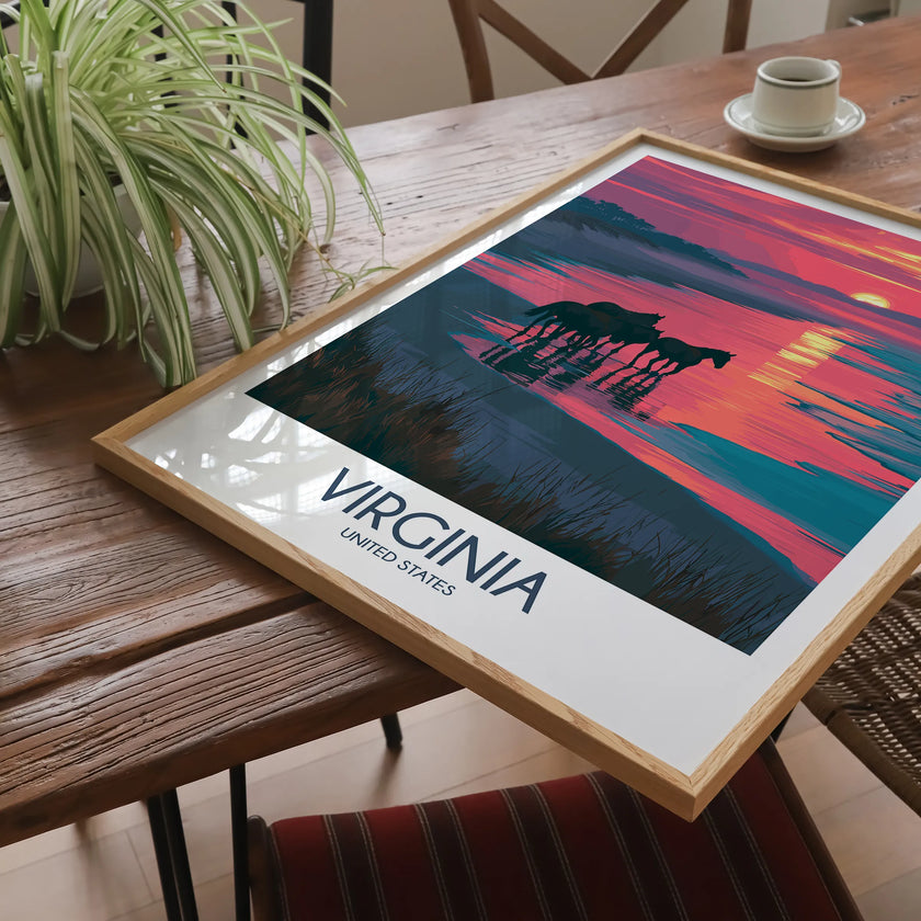 Virginia Vintage Style Print