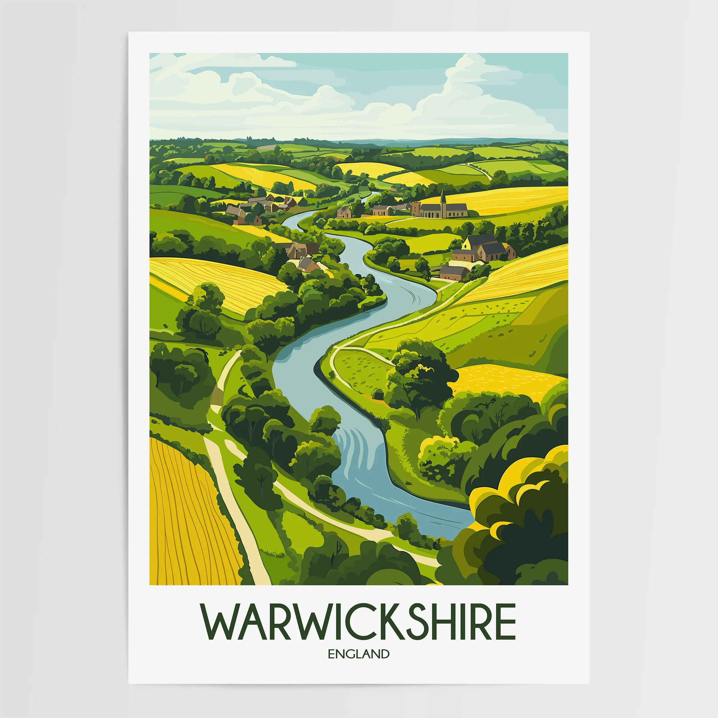 Warwickshire Destination Art Gift