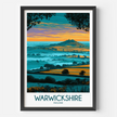 Warwickshire Modern Travel Poster