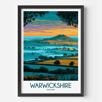 Warwickshire Modern Travel Poster