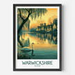 Warwickshire Modern Travel Poster