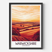 Warwickshire Modern Travel Poster