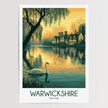 Warwickshire Retro Travel Illustration