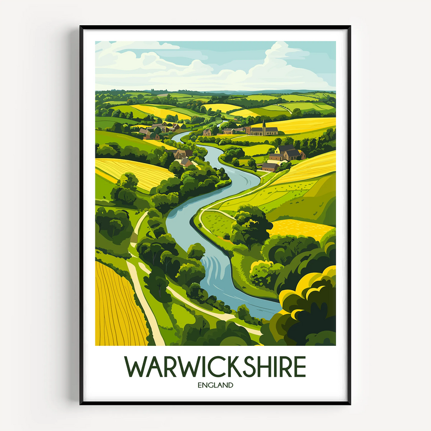 Warwickshire Souvenir Poster Print