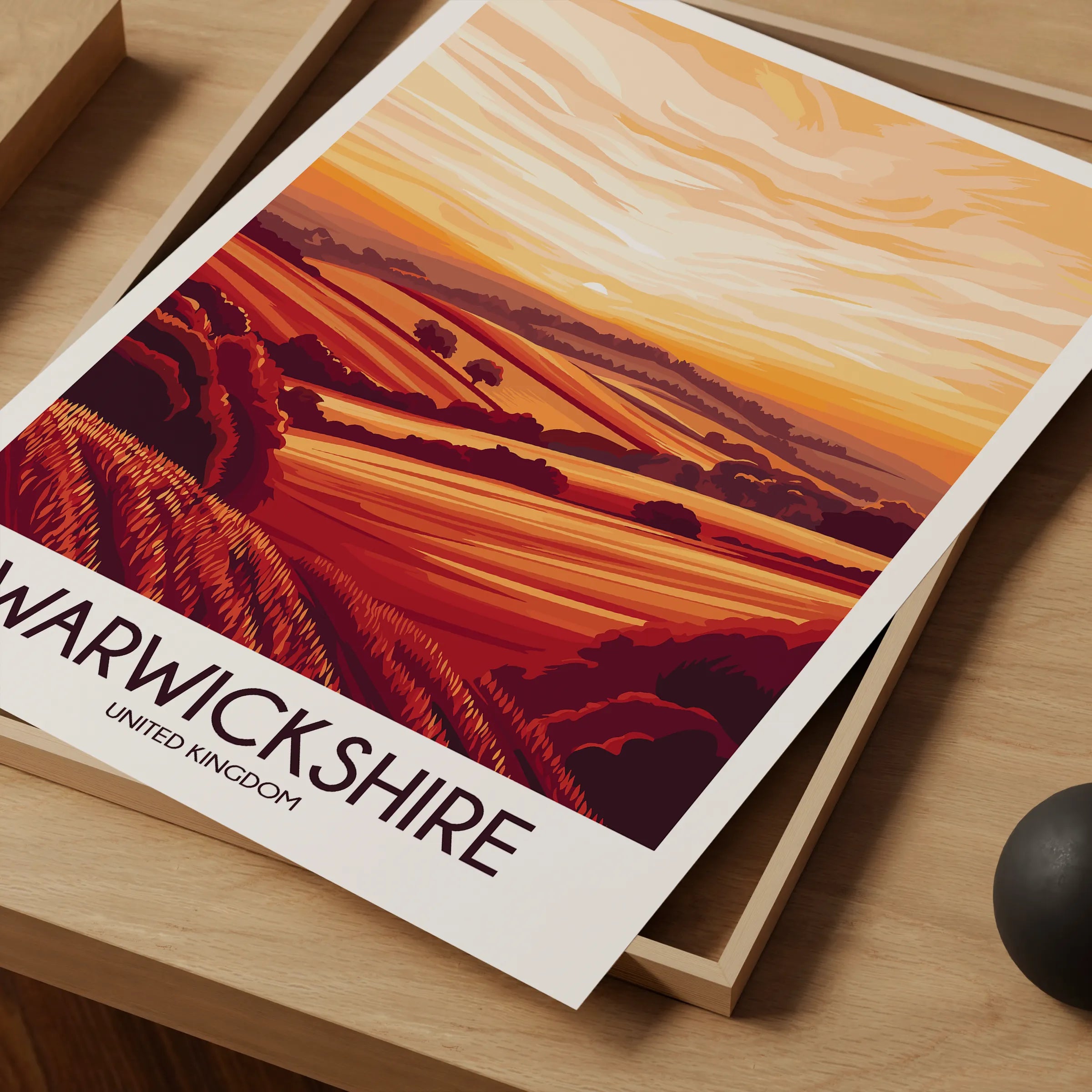 Warwickshire Vintage Style Print