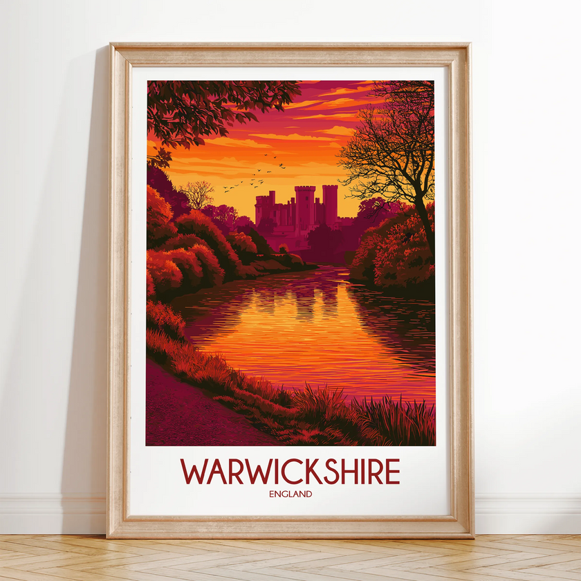 Warwickshire Vintage Style Print