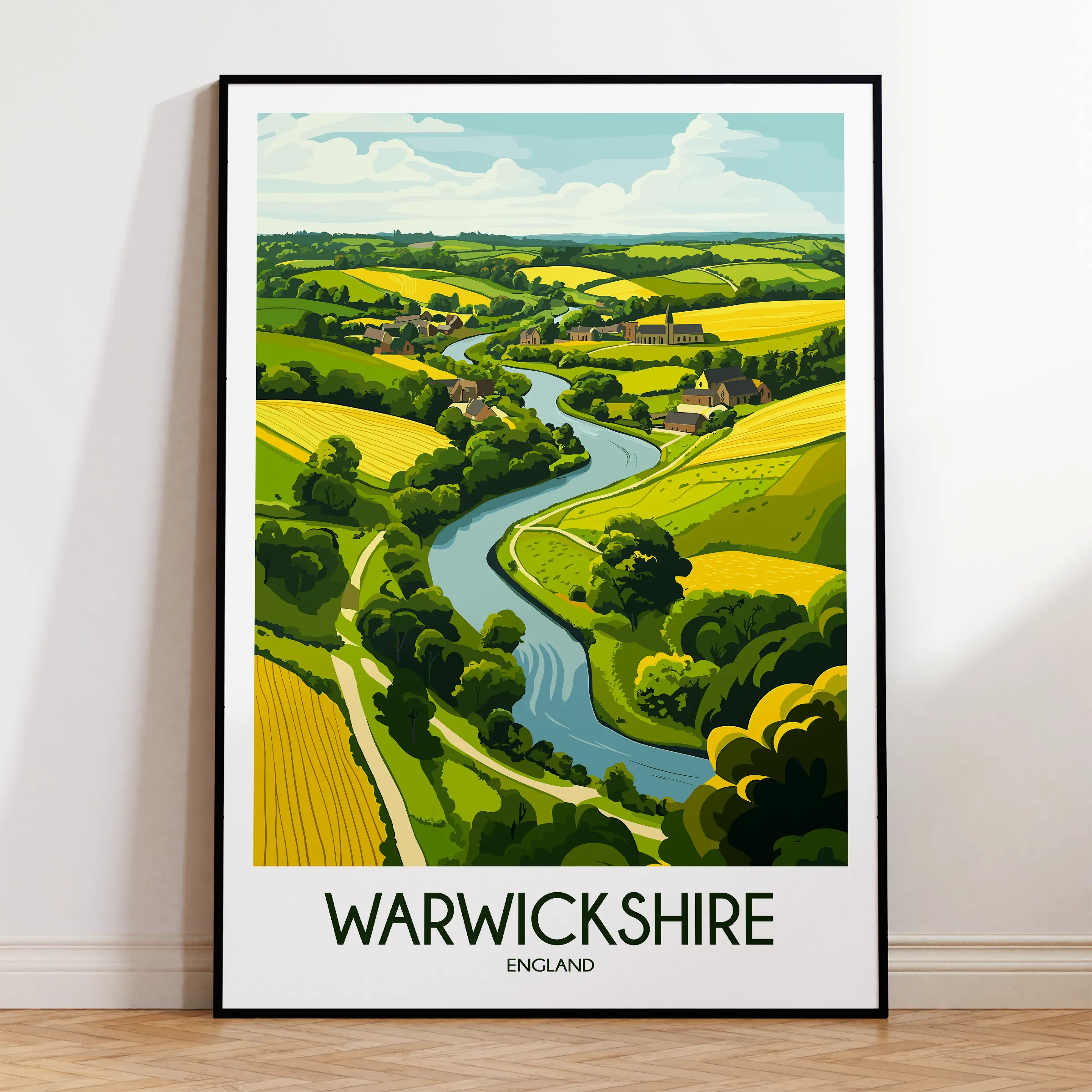 Warwickshire Vintage Style Print